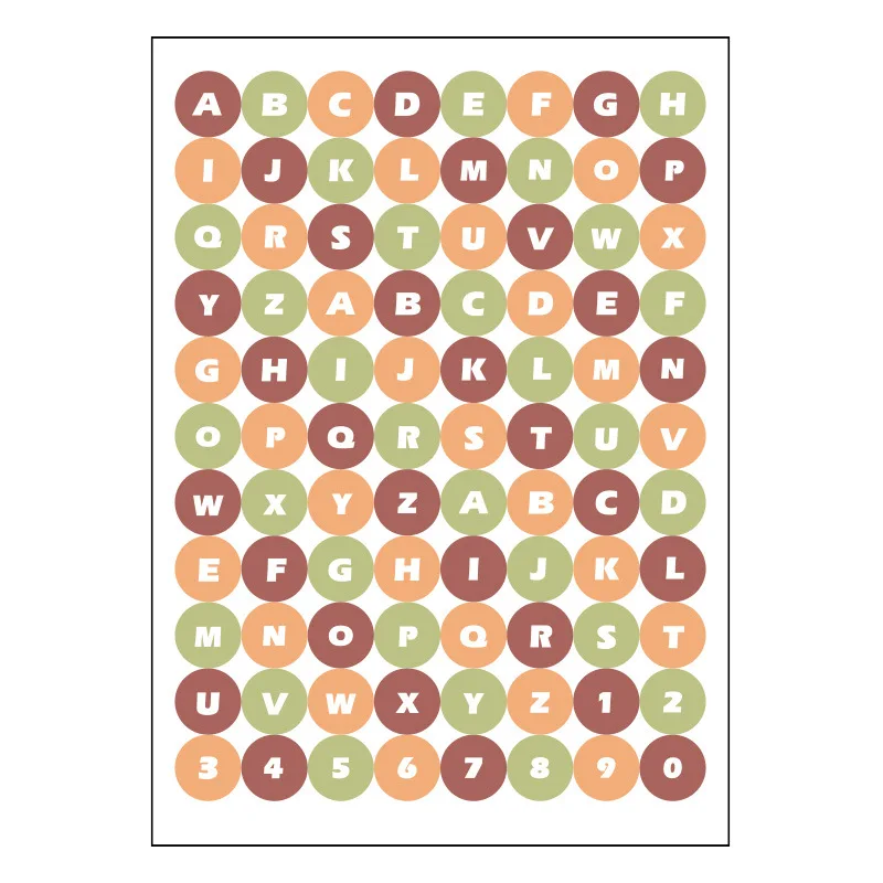 

Cute Candy Rainbow Letter Dot Alphabet Stickers Scrapbooking Decoration Photo Album Diary Planner Decals Stationery Sticker