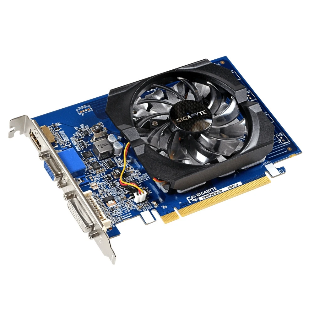 Видеокарта GIGABYTE NVIDIA GeForce GT 730 2 Гб GDDR3 PCIE8 GV-N730D3-2GI (rev. 3.0) |