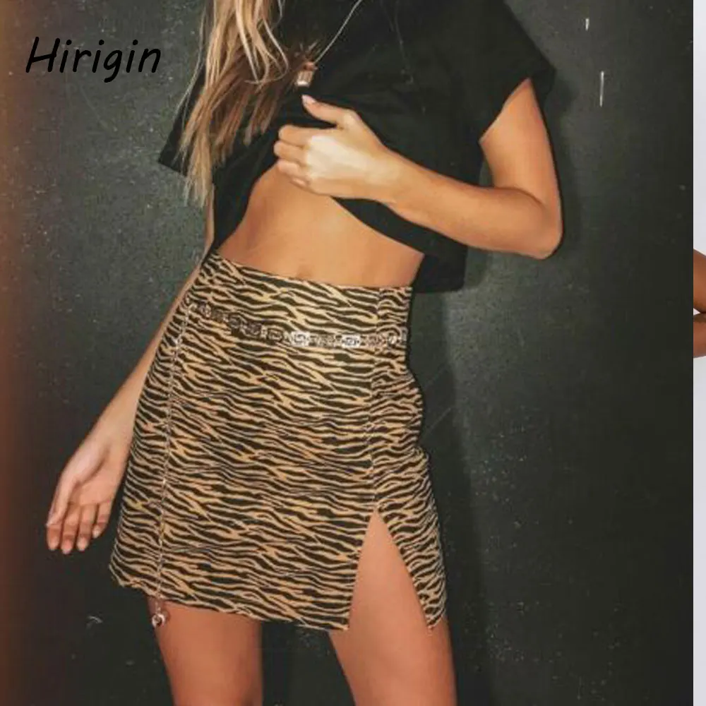 2020 Летняя женская юбка винтажная Сексуальная змеиная Узорчатая облегающая