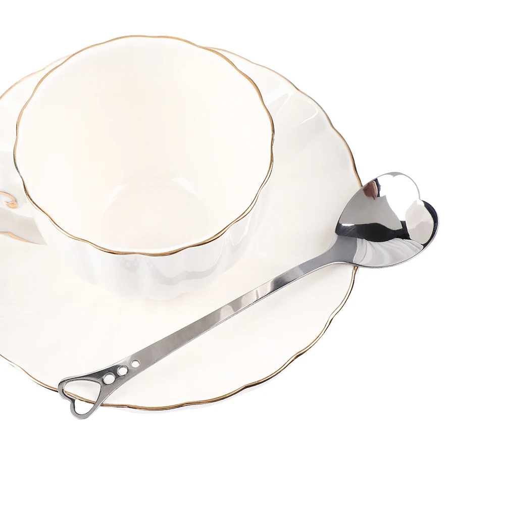 Забавная десертная ложка в форме сердца нержавеющая сталь серебряный чай кофе