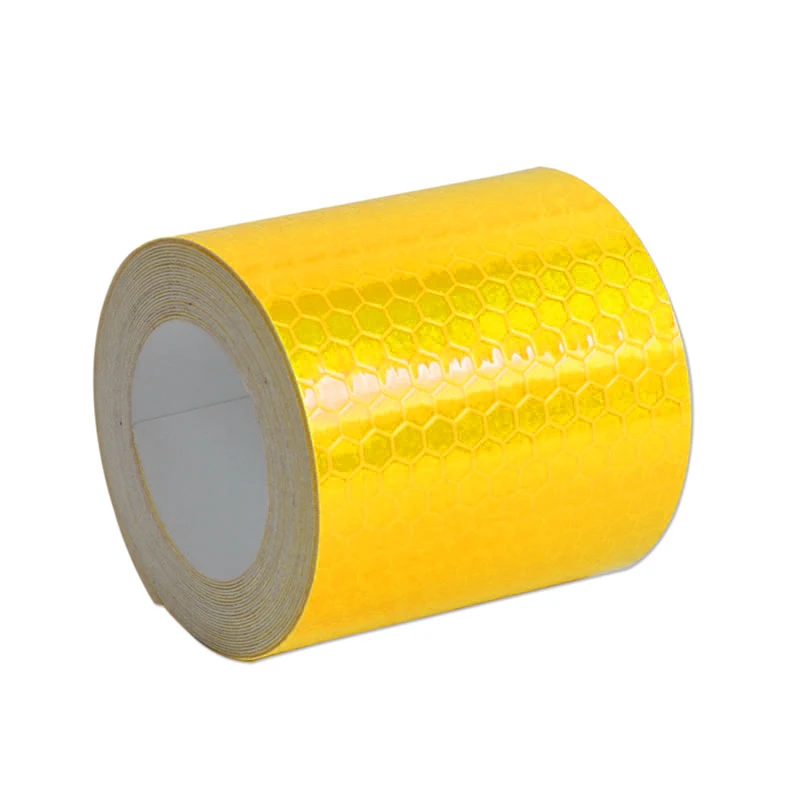 yellow Светоотражающие полосы LUDUO 5 см x 3 м, автомобильные наклейки, знак безопасности, Предупреждение светящаяся темная Ночная лента, мотоциклетная пленка, аксессуары - Цвет: yellow