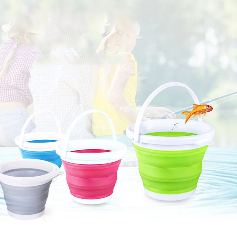Складное ведро для ванной открытой рыбалки наживка круглая силиконовая