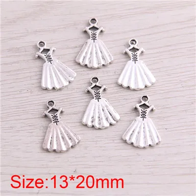 Antique Silver Сладкий колокол 30 шт. 4 стиля продукт два цвета дамское пальто Дамское Платье подвески ювелирные изделия из металла маркировка - Окраска металла: Antique Silver