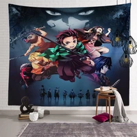 anime demon slayer wall hanging tapestry kamado tanjirou background cloth agatsuma zenitsu decoration background cloth
