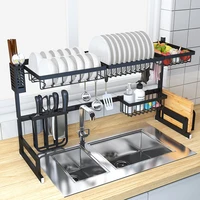 kitchen sink drainage grille stainless steel kitchen shelf double layer dry cleaning tableware drain pantry organizer
