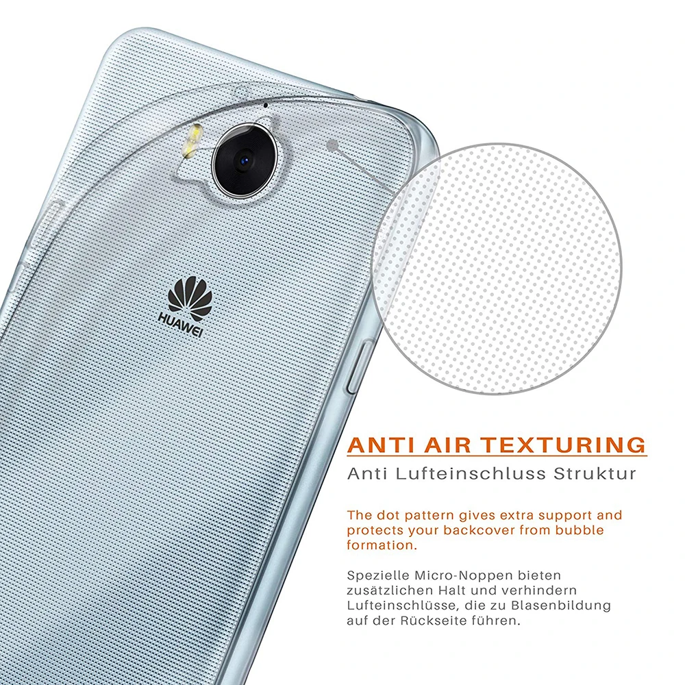silicone phone case cover for huawei y5 y6 2017 honor 6 play nova young mya l22 soft tpu clear transparent 360 protective gel free global shipping