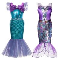 mermaid ariel princess girl dress cosplay costumes for kids baby girl mermaid dress up sets children halloween clothing
