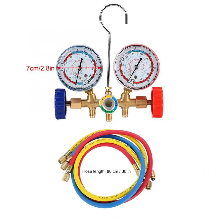 Набор для диагностики кондиционера манометр трубопровода с крючком