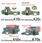 Гибкий кабель для зарядки Samsung A10S, A20S, A30S, A50S, A70S, 50 шт., тестирование 100%, USB-порт для зарядки, док-разъем с микрофоном, гибкий кабель