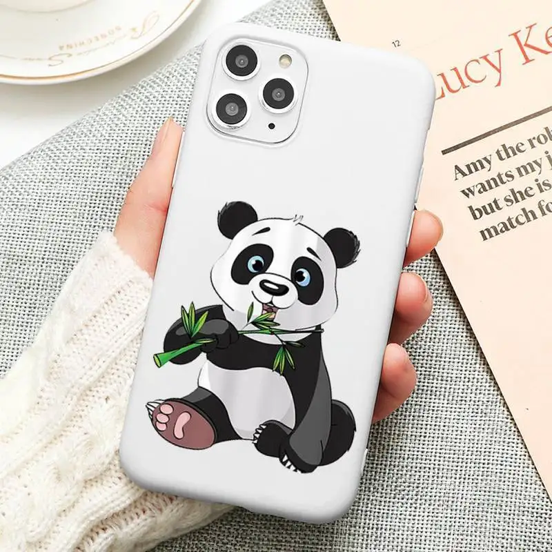 

Cute Panda Giraffe Koala Anime Phone Case Candy Color for iPhone 11 12 mini pro XS MAX 8 7 6 6S Plus X 5S SE 2020 XR