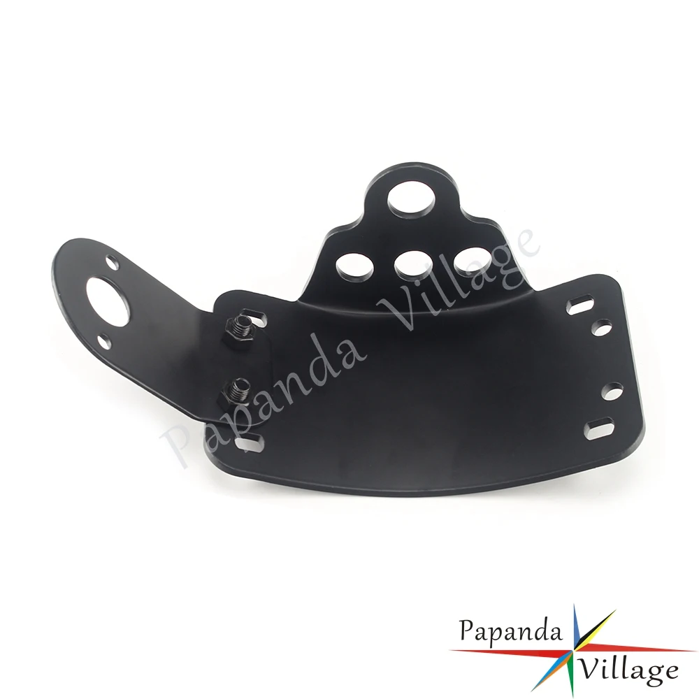 Черный боковой кронштейн для мотоцикла лицензионный с номером Harley Softail Custom Cafe Racer