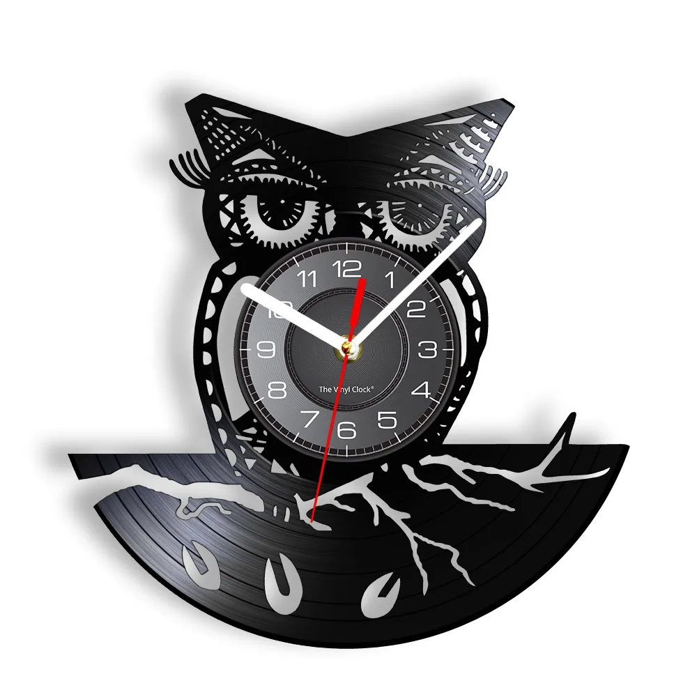 Декоративные настенные часы с совой на ветке Ночная Сова Орел птица животное
