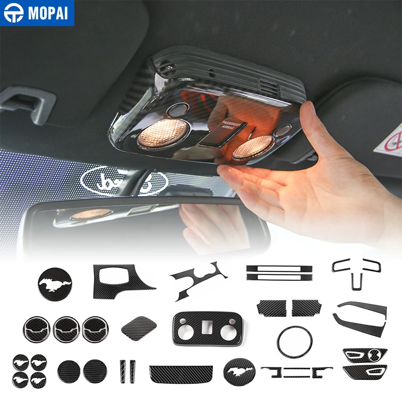 

Автомобильные наклейки MOPAI для Ford Mustang, украшение салона автомобиля из углеродного волокна для Ford Mustang 2015 + автомобильные аксессуары, Стайлин...