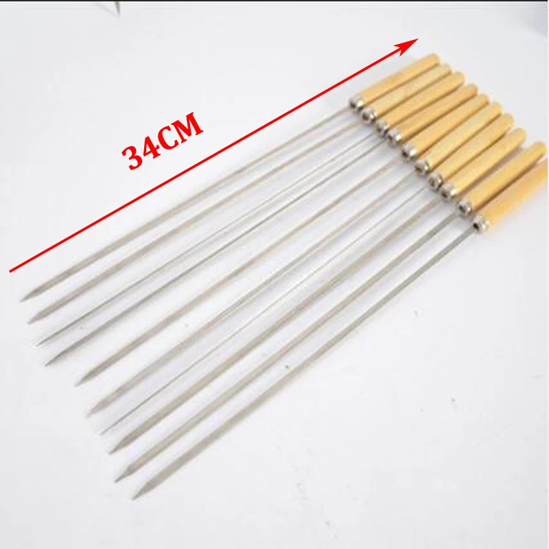 50/100 шт многоразовые Плоские щипцы для барбекю из нержавеющей стали шампура BBQ