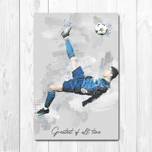 

New CRonaldo C Soccer Football Player Art Wall Decor Tin Sign Vintage Garage Sign Bar Club Cafe Garage Farm Decor