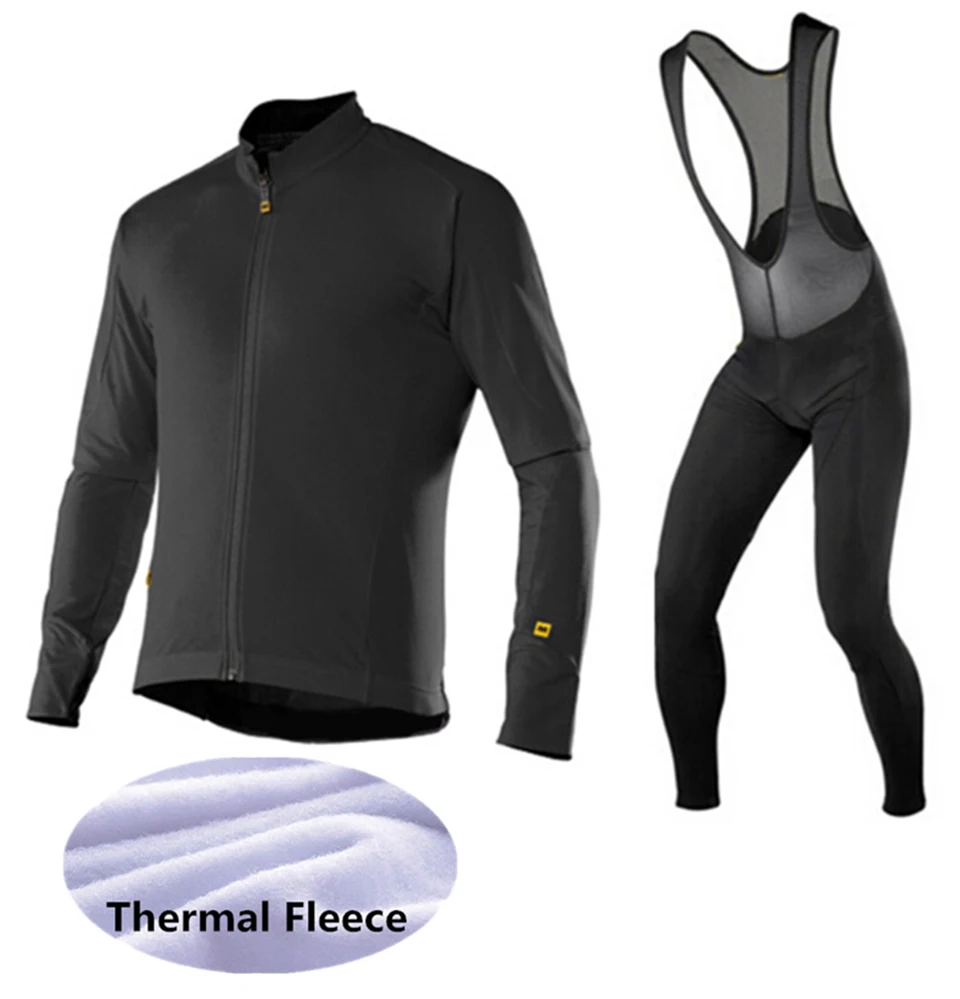 Cycling suit Mavic майки для велоспорта, зимний теплый флисовый костюм с длинными рукавами для гонок, MTB, одежда для велоспорта, Ropa Ciclismo - Цвет: Cycling suit