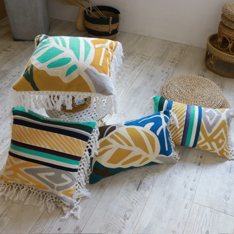 Cushion Covers American Style Emboridery Pillowcases Pillow Cover 45x45cm/30x50cm Home Decoration Sofa Almofadas Cusions | Дом и сад