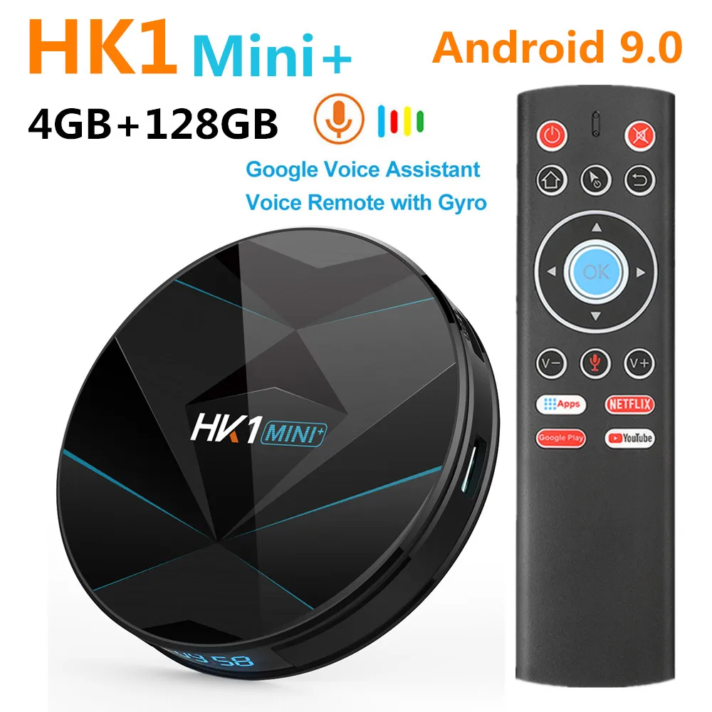 ТВ-бокс HK1 Mini plus Android 9,0 4GB 128GB 64GB 32GB Rockchip RK3318 2,4G/5G wifi 4K Google voice PK HK1 MAX A95X Android tv BOX