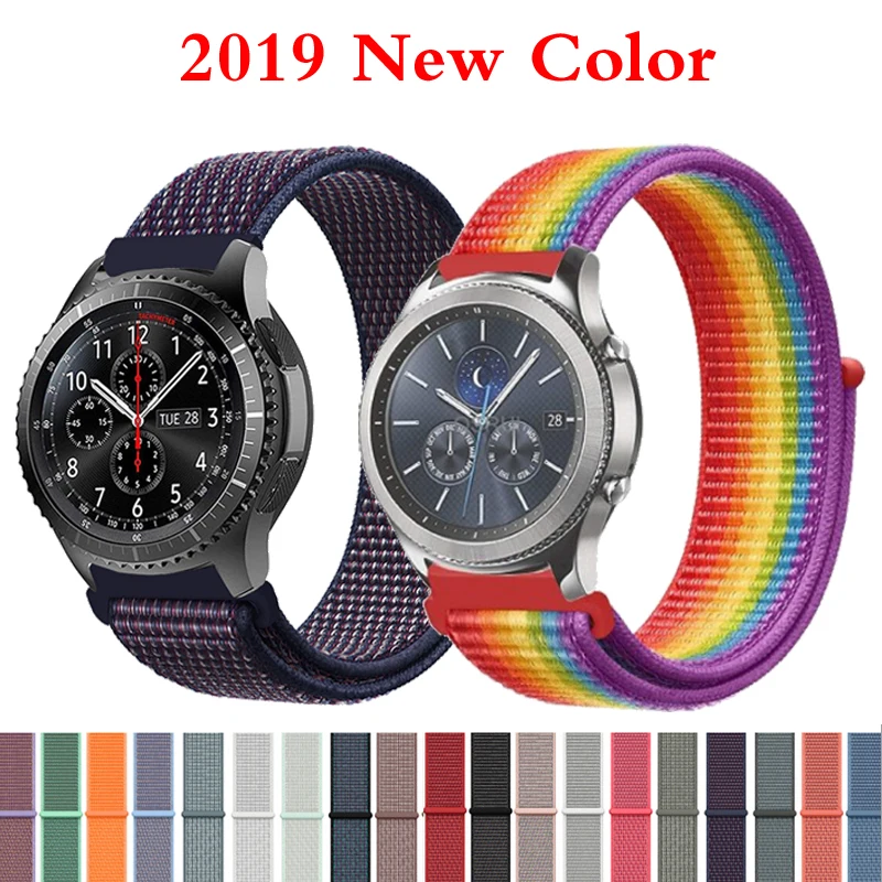 Gear s3 22 мм ремешок для samsung galaxy watch 46 мм 42 мм ремешок для часов gear s2 20 мм спортивный нейлоновый amazfit gtr huawei аксессуары для часов