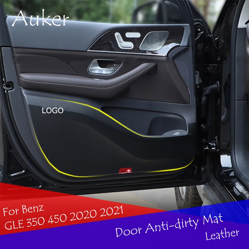 

Auker Door Anti-dirty Anti-kick Mat Pad Cushion Sticker Garnish Decoration Car Styling 4pcs/set For Benz GLE350 450 2020 2021