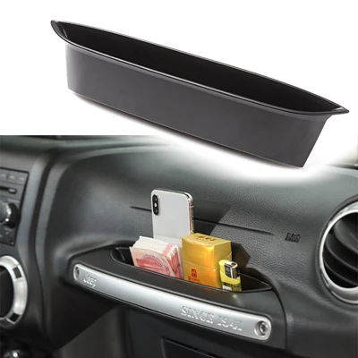 Copilot storage SHINEKA укладка для Jeep Wrangler JK 2011- ABS автомобильный ящик для хранения комплект для органайзера аксессуары для Jeep Wrangler JK - Название цвета: Copilot storage