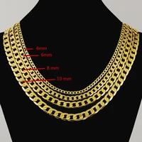 african gold gp necklaces for man 46810mm cuban link chains for rapper collares hip hop jewelry accesories bijoux party gifts