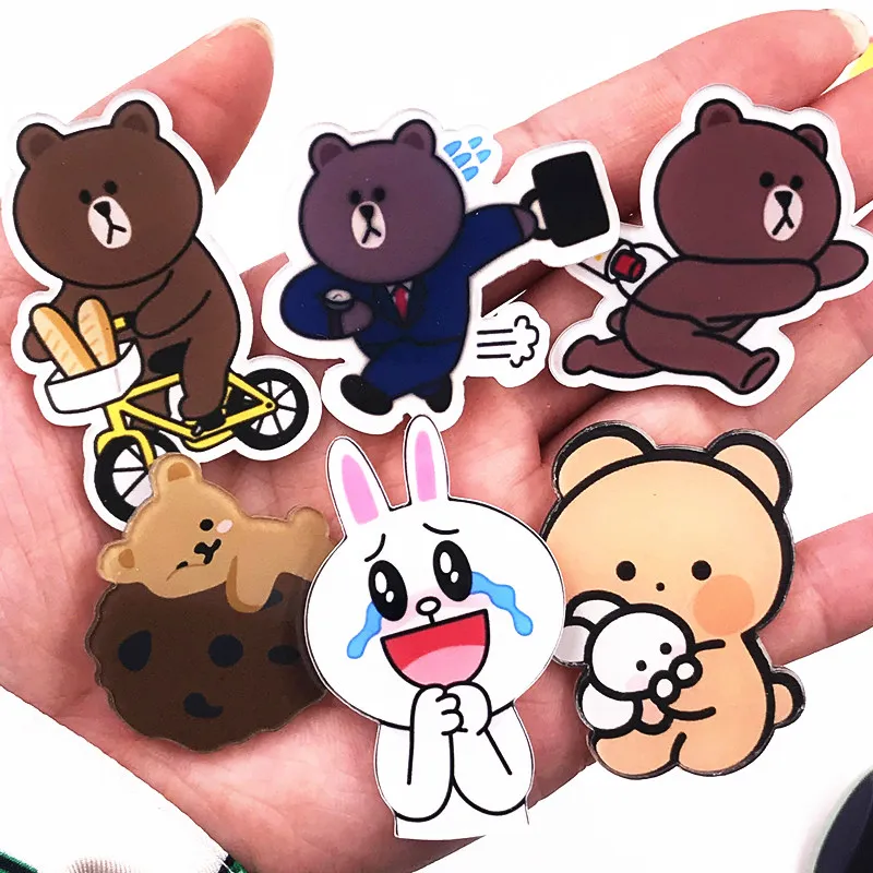 Забавный кролик милый медведь мультяшная собака сделай сам безделушка акриловый