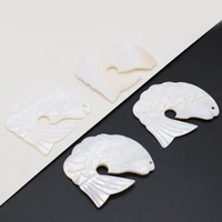 3pcs natural freshwater white shell dolphin pendant loose beads diy ladies exquisite bead necklace jewelry gift making wholesale