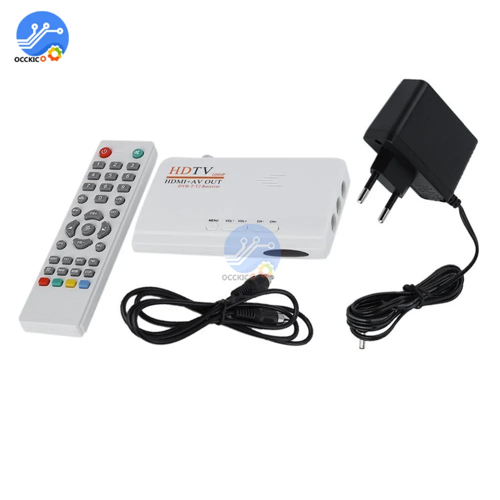 1080P HDMI dvb-t тюнер ТВ приемник приставка цифровой наземный HD ТВ спутниковый ресивер HDMI для ПК lcd