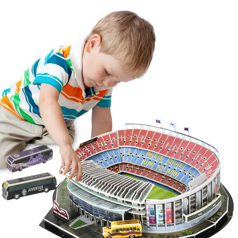3D пазл сделай сам головоломка мир футбол стадион европейская футбольная