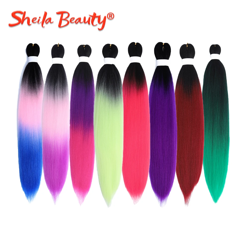 Большие синтетические косы с эффектом деграде (переход от темного к светлому)