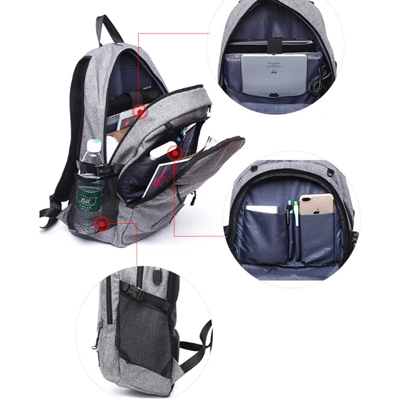 Outdoor Men's Sports Gym Bags Basketball Backpack School Bags For Teenager Boys Soccer Ball Pack Laptop Bag Football Net Gym Bag