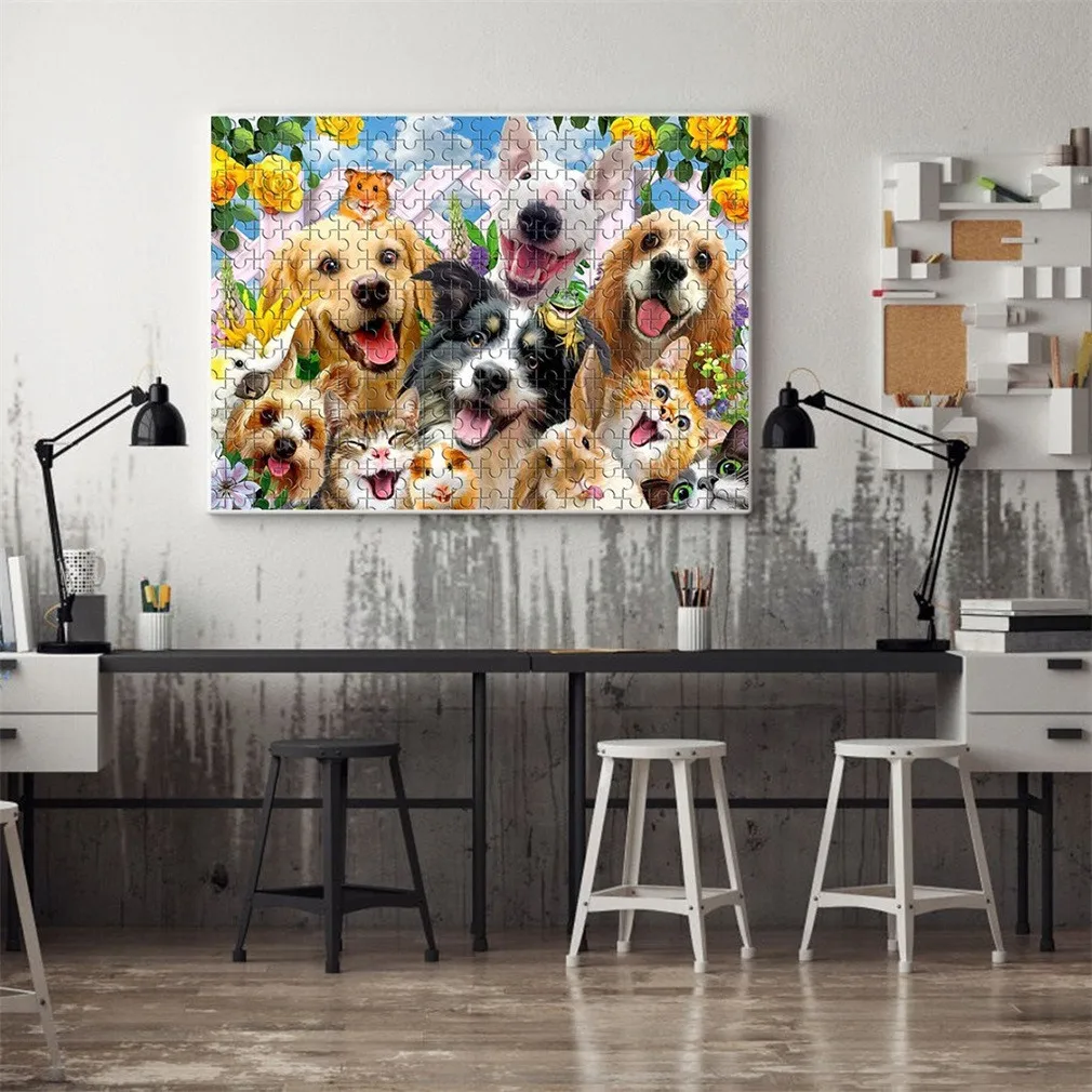 

dog puzzle toys increase iq interactive Adults & Kids - Puppy Assembling Toy Gifts 1000 PCS pet puzzle toy