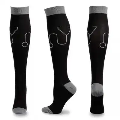 

New Compression Socks Unisex Atheletic Outdoor Sport Crossfit Flight Travel Nurses Medical Men Women Black Compression Stockings