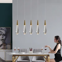led pendant lights for dining room simple design kitchen island hanging lamp modern home decor gold cristal staircase lustre