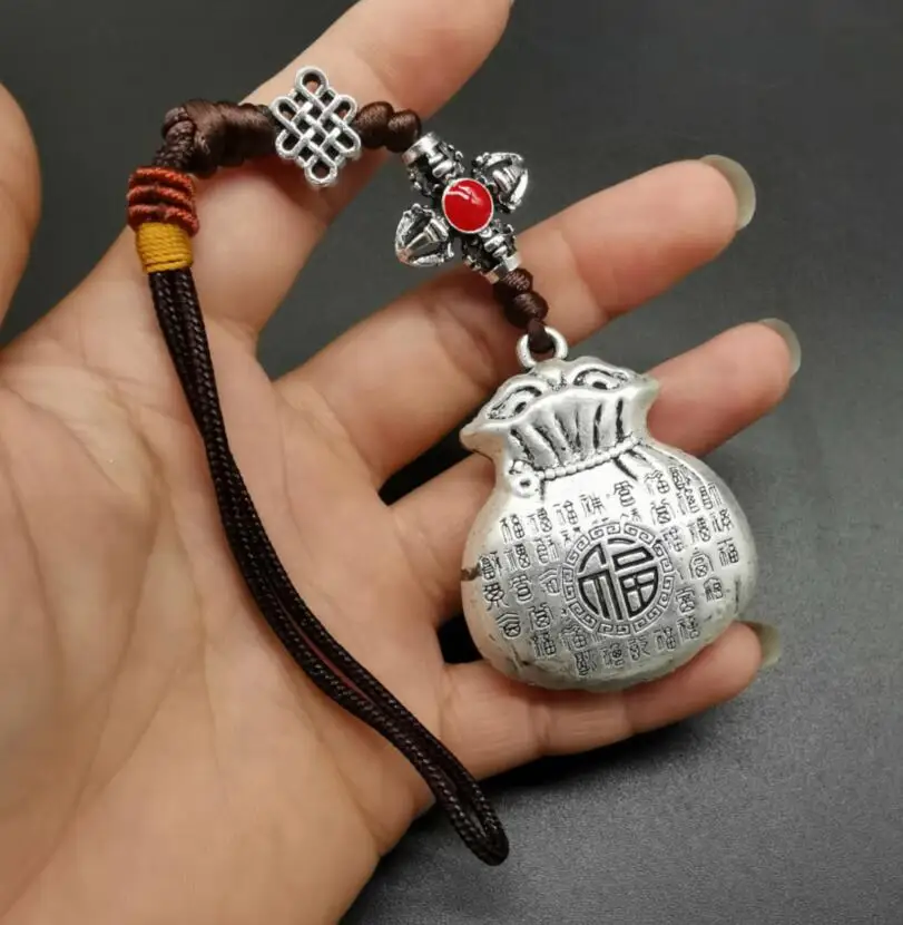 Китайская белая медь маленький кулон для привлечения богатства