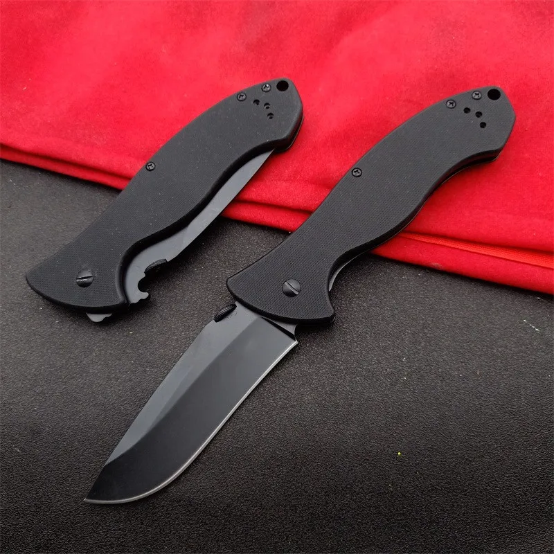 Складной нож Ker 6045BLK с креплением на пояс, удобный для путешествий, кемпинга, походов и выживания, практичный многофункциональный нож для фруктов и ежедневного ношения.