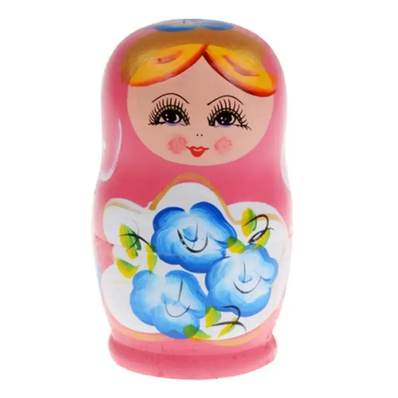 D Новинка, русские Матрешки, деревянные Matryoshka, набор кукол, ручная роспись, Декор, русские Матрешки, детские игрушки, кукла для девочек - Цвет: D