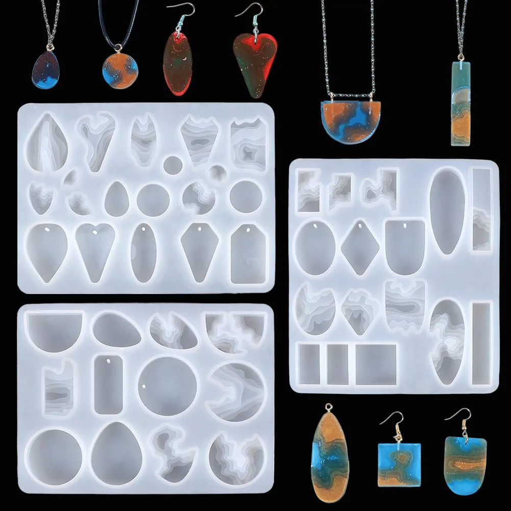 Асимметричный волнистый узор силиконовые формы для литья смолы сделай сам
