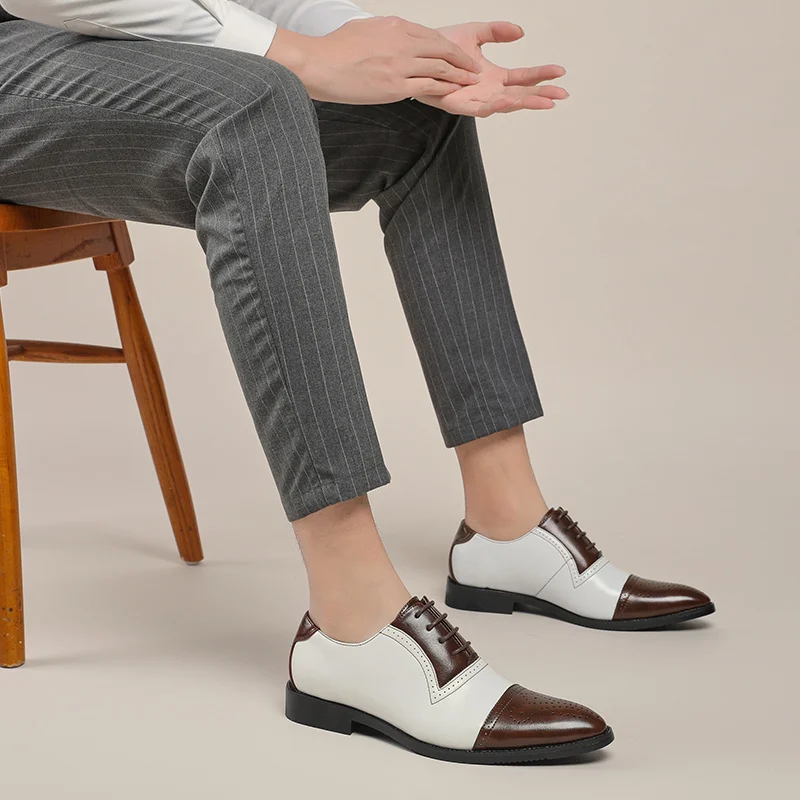 Туфли мужские из лакированной кожи брендовые лоферы без застежки классические