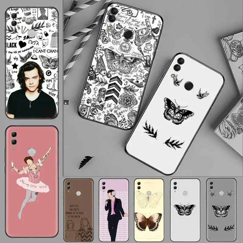 Гарри Стиль одно направление Бабочка Bling милый чехол для телефона Huawei Honor 7C 7A 8X 8A 9