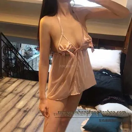 Милое нижнее белье пижама сексуальная ночная рубашка Женская кружевная сорочка