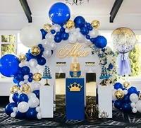 18 10 5 inch white blue confetti balloon garland set baby shower wedding graduation boy birthday party background decoration