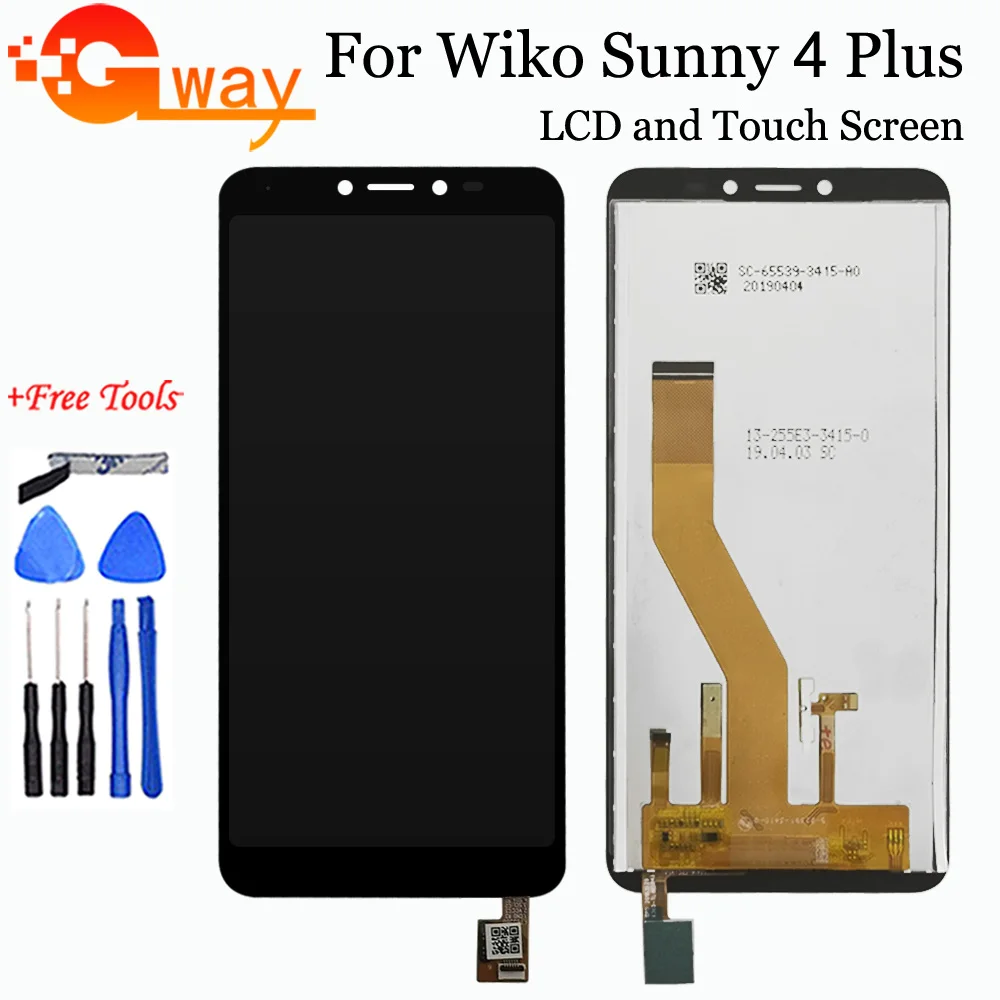 

5.45" For Wiko Sunny 4 Plus LCD Display Touch Screen Digitizer Assembly Replacement For Wiko Sunny4 Plus / Sunny 4+ LCD + Tools