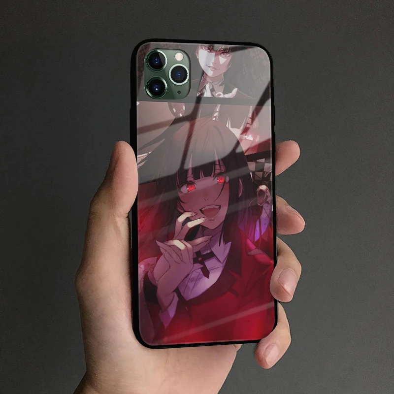 jabami yumeko kakegurui anime soft silicone for iphone 6 6s 7 8 plus x xr xs 11 pro max glass phone case shell cover free global shipping