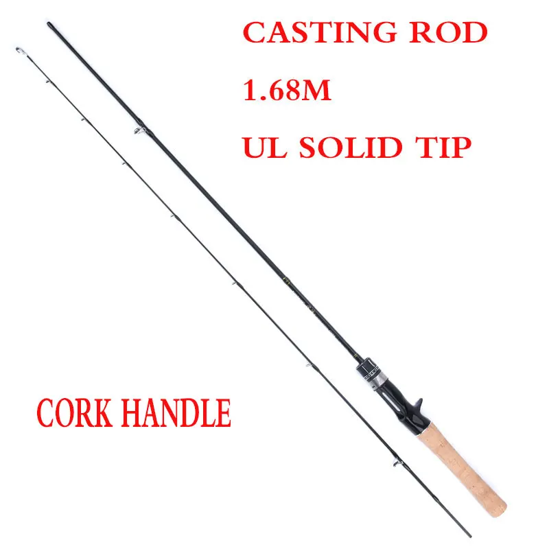 Lurekill гибкий сплошной наконечник ul форель стержень спиннинг литье стержень 1,5 м 1,68 м приманка вес 1-6 г Сверхлегкий мягкий удочка - Цвет: 1.68M CASTING