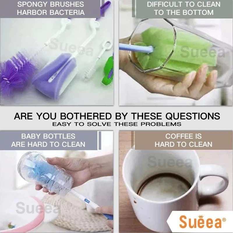 Суеае®Стеклянный ополаскиватель для кухонной раковины стеклянный кофейный