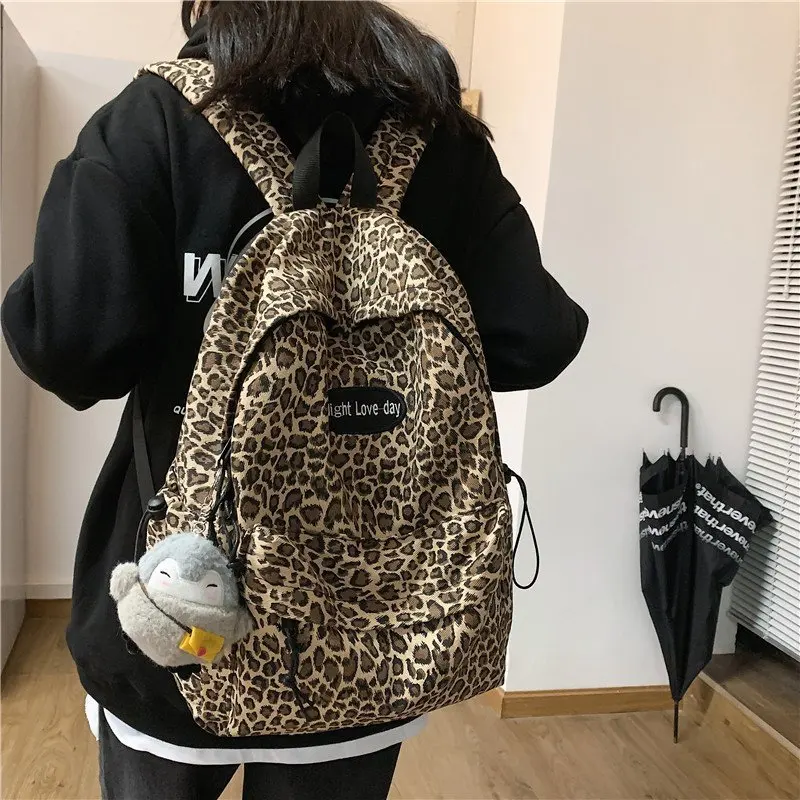 

Повседневный холщовый дорожный рюкзак для женщин и девушек, вместительная школьная сумка для студентов, ранец унисекс с принтом зебры для н...