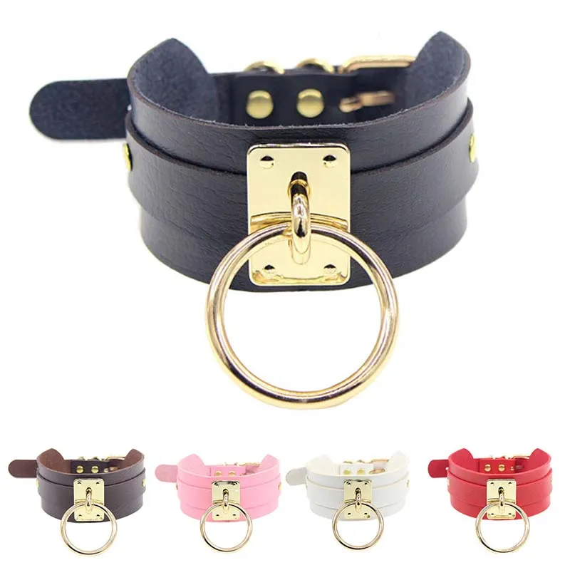 Женское женское мужское готическое сексуальное из искусственной кожи 1 кольцо