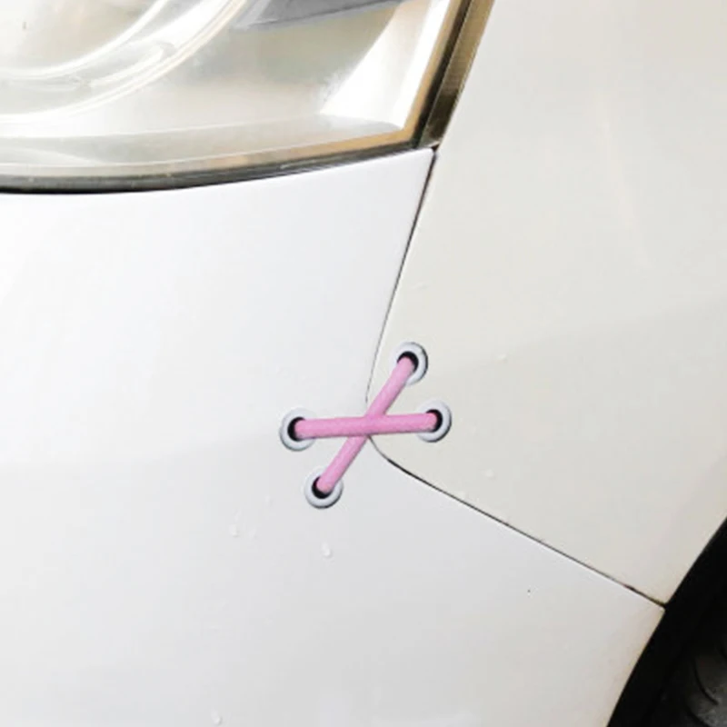 

Auto Car Sticker Funny Shoelace Straps Car Sticker Car Body Block Scratch Stickers Waterproof Car Stickers and Decals
